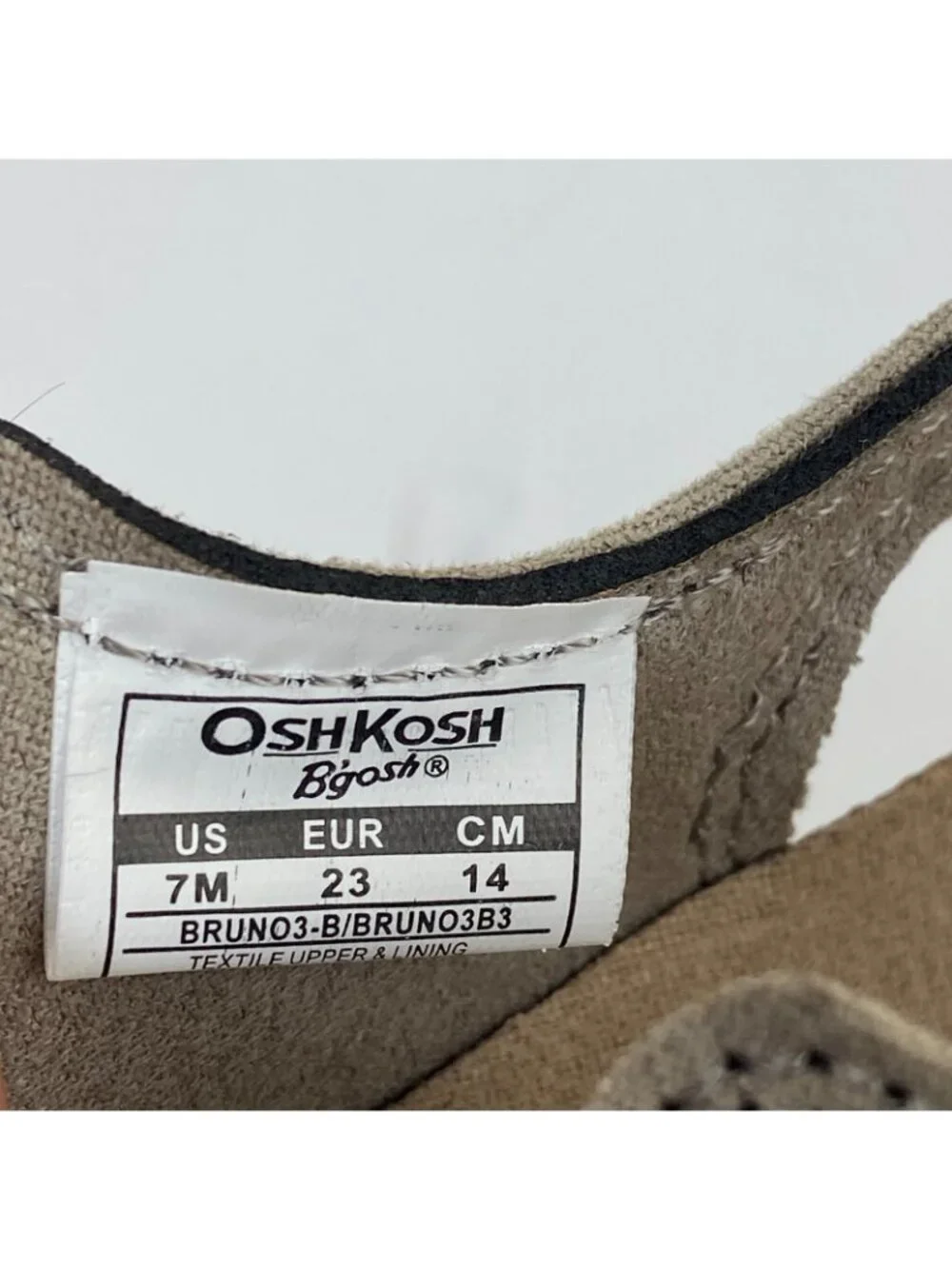 OshKosh B'Gosh Toddler Sandals Bruno4 Tan Size 7 Toddler, TDV Hook & Loop Adjust